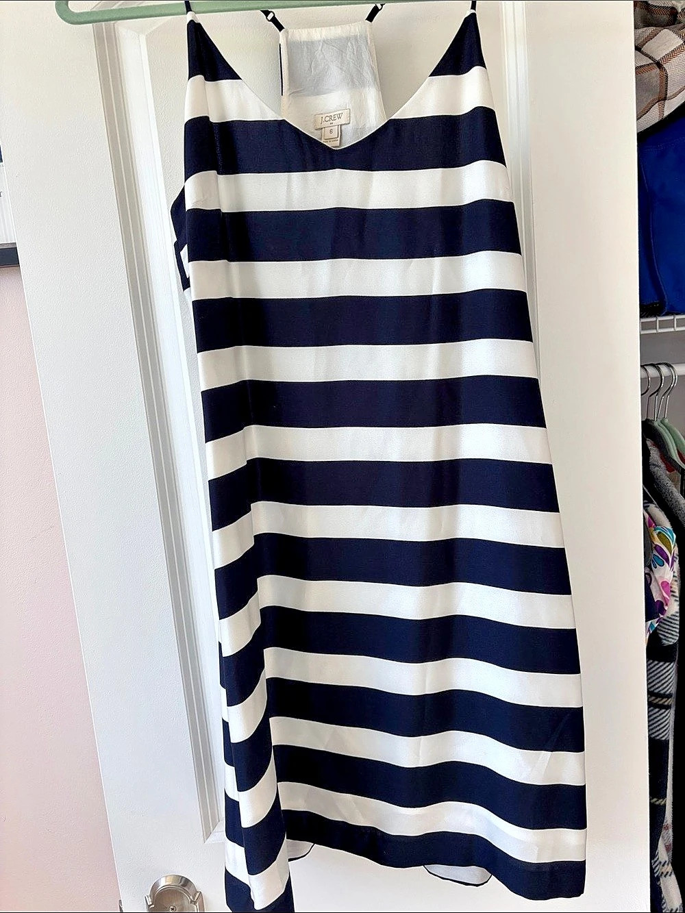 J.Crew Striped Dress in Blue & White Size 6 Like New